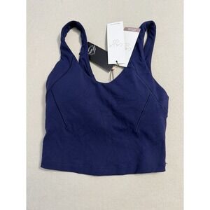 Calia Inspire Tank Womens XXS Opulent Blue Built In Bra Low Support Activewear